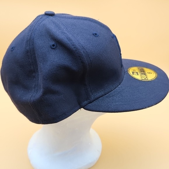 Florida Marlins Hat Cap New Era Fitted Size 8 All Black MLB Baseball 59Fifty - Picture 7 of 9